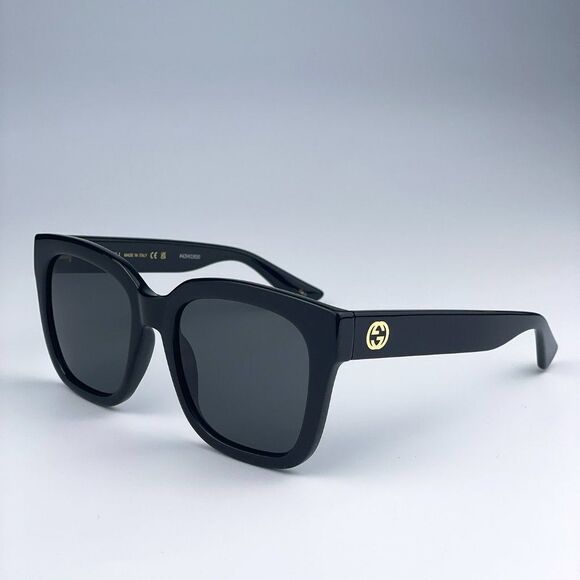NEW Gucci GG1338S 001 Black Green Grey Square Women Sunglasses main image 4